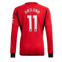 Billiga Manchester United Rasmus Hojlund #11 Hemma fotbollskläder 2023-24 Långärmad